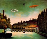 Henri Rousseau - View of the Bridge at Sevres and the Hills at Clamart St. Cloud and Bellevue